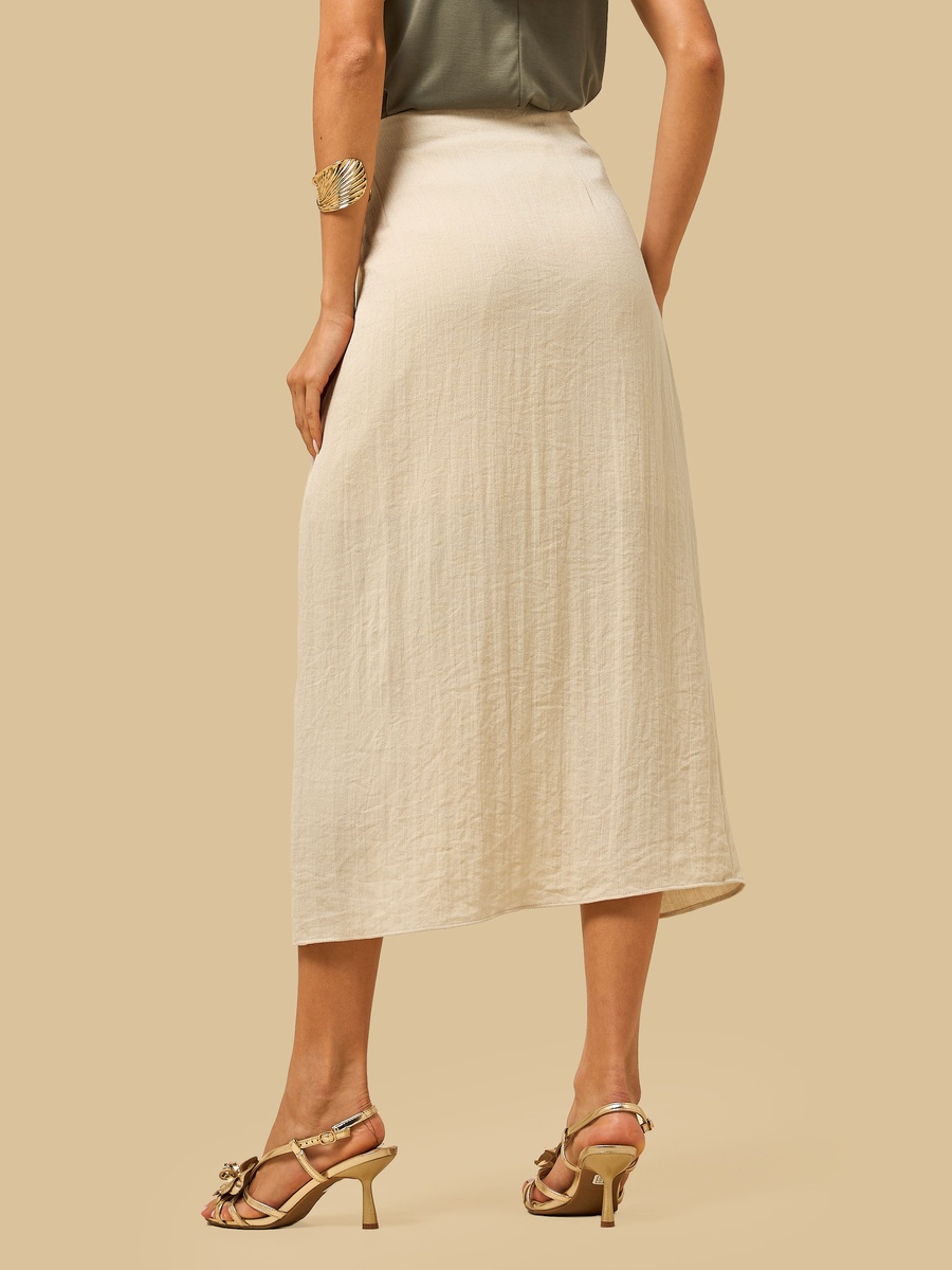 Tulip Hem Wrap Skirt