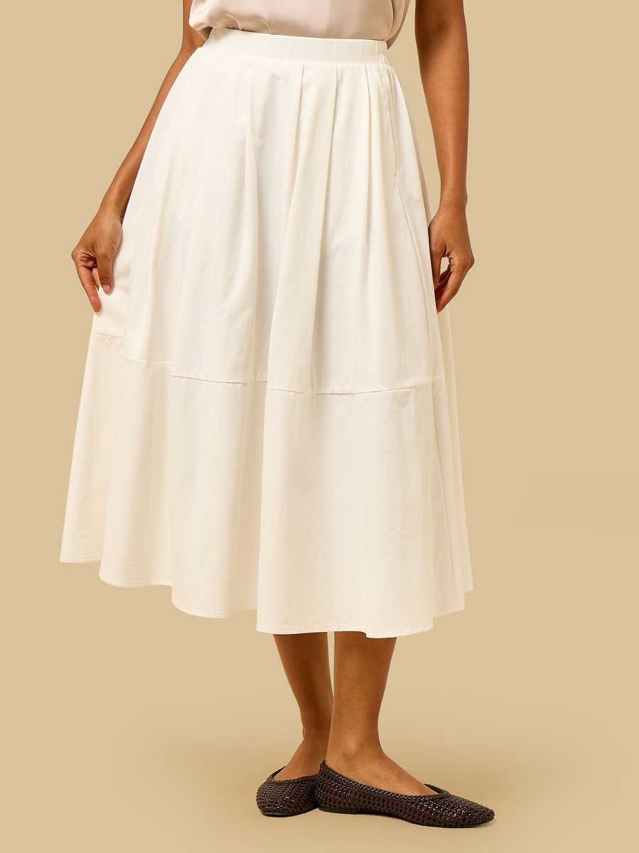 Pleated Midi Skirt