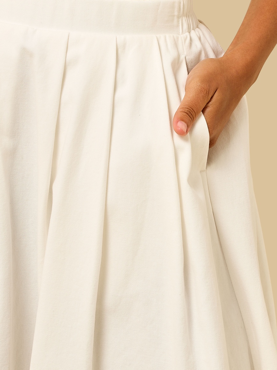 Pleated Midi Skirt