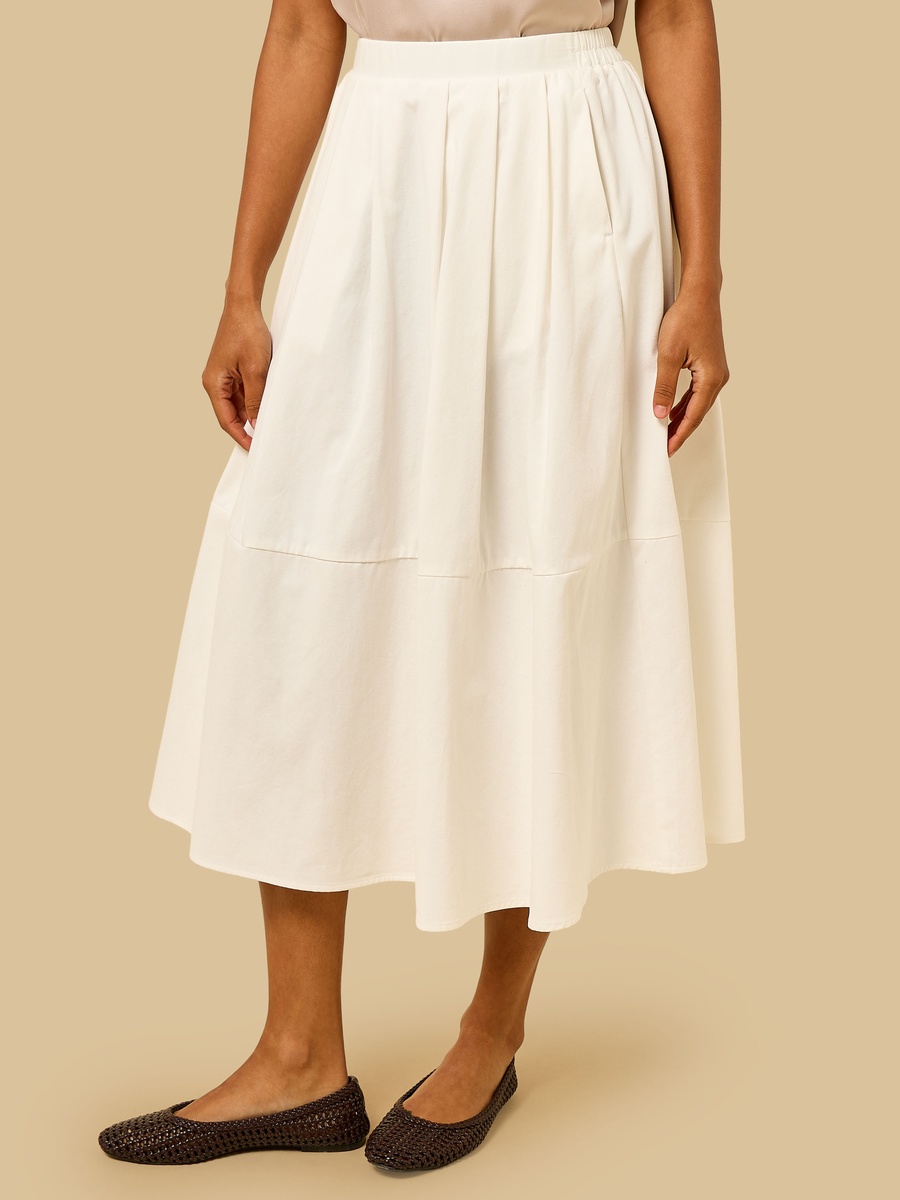 Pleated Midi Skirt