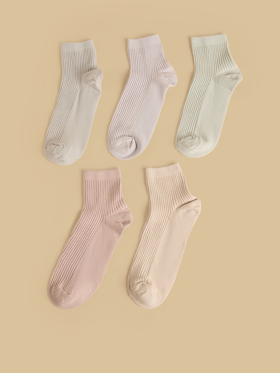 Pack of 5 - Ribbed Ankle Length Socks