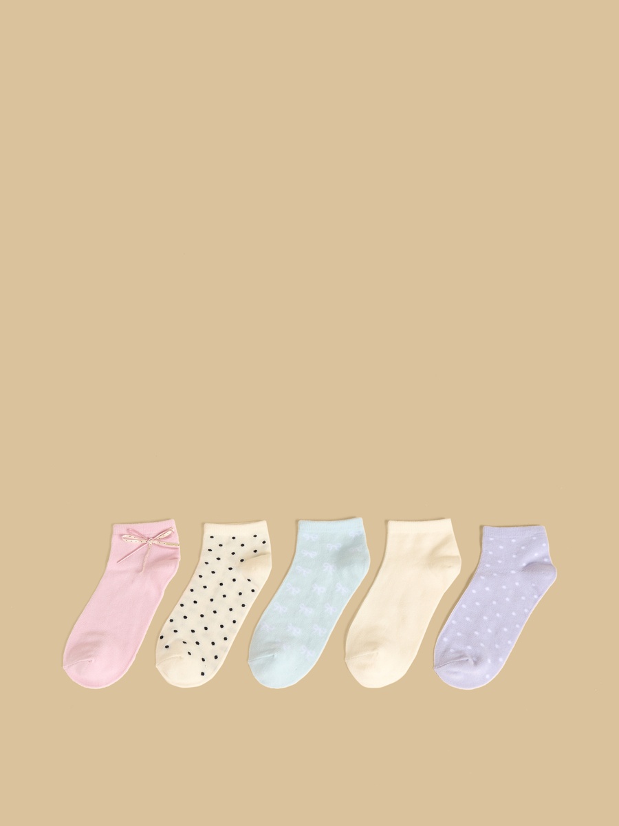 Pack of 5 - Printed Ankle Length Socks