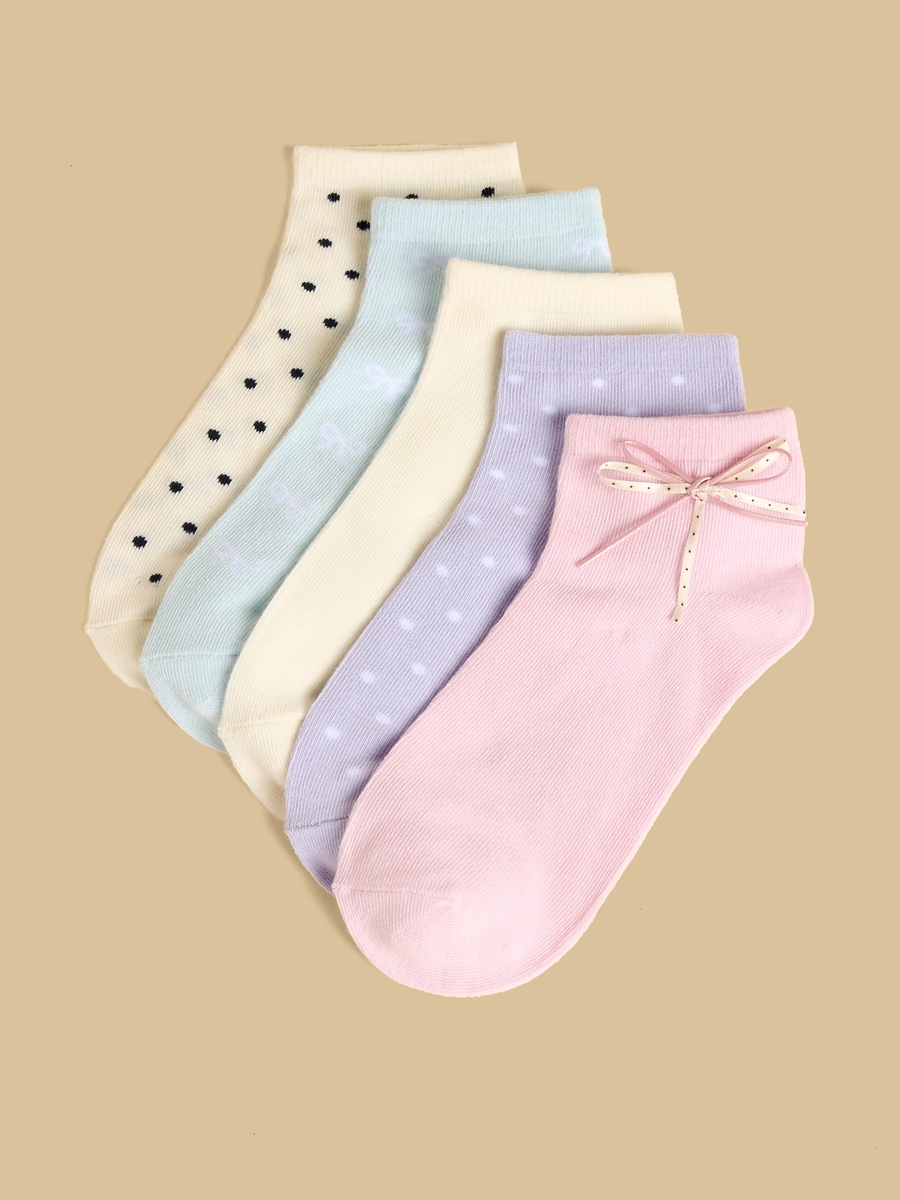 Pack of 5 - Printed Ankle Length Socks