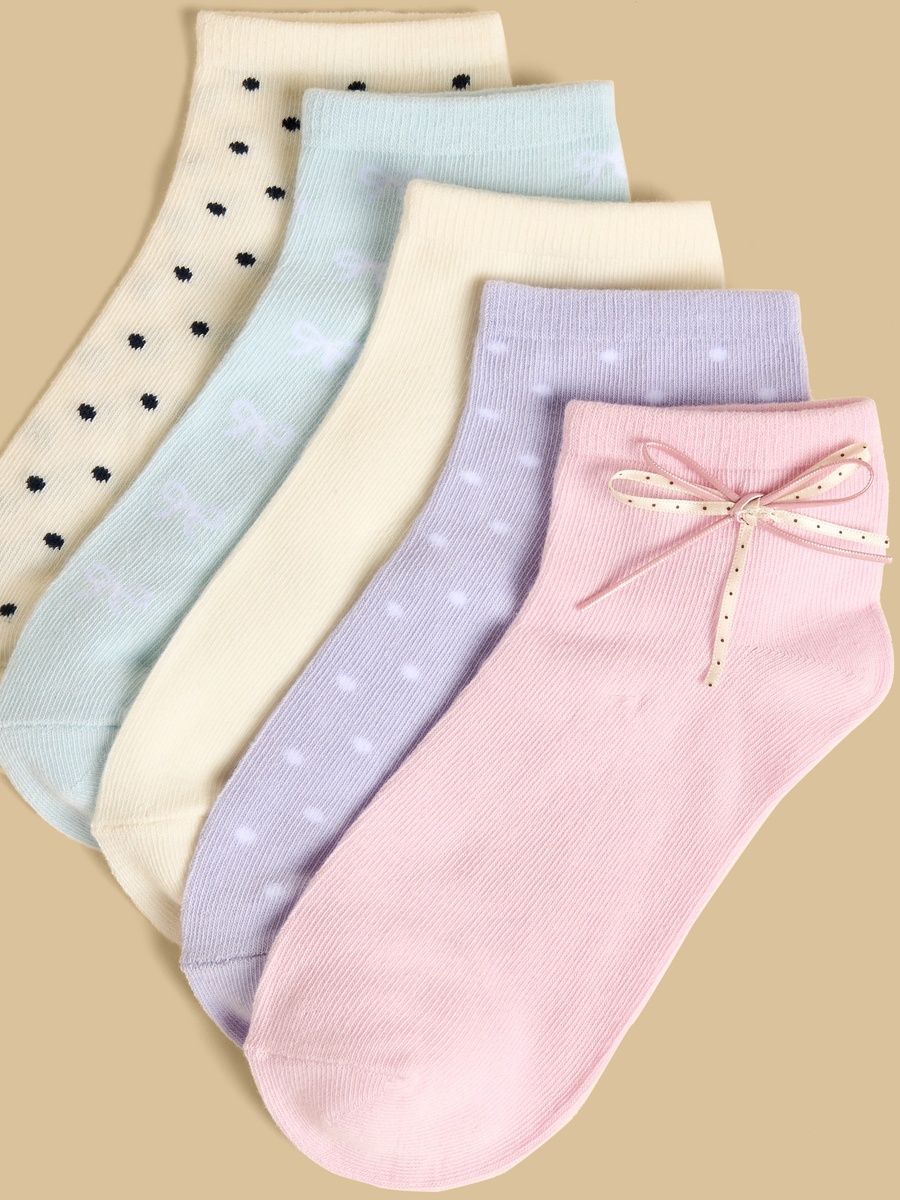 Pack of 5 - Printed Ankle Length Socks