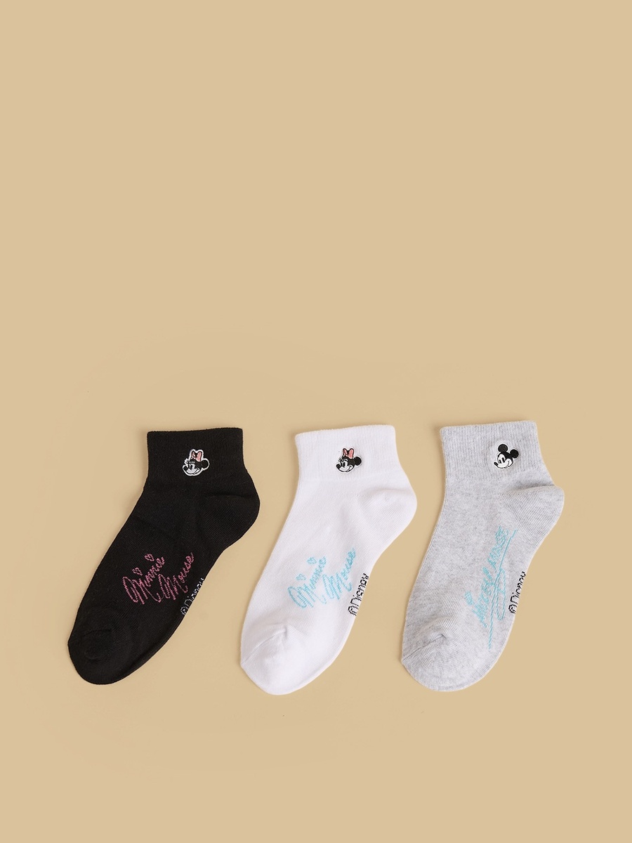 Pack of 3 - Minnie Mouse Ankle Length Socks