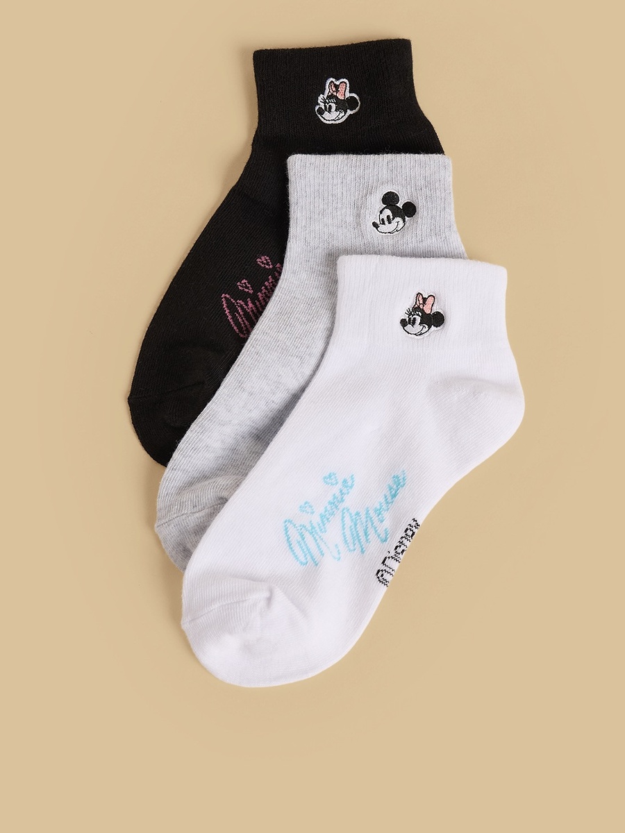 Pack of 3 - Minnie Mouse Ankle Length Socks