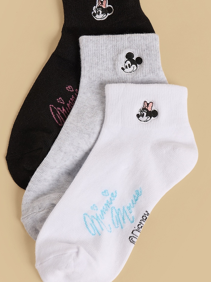 Pack of 3 - Minnie Mouse Ankle Length Socks