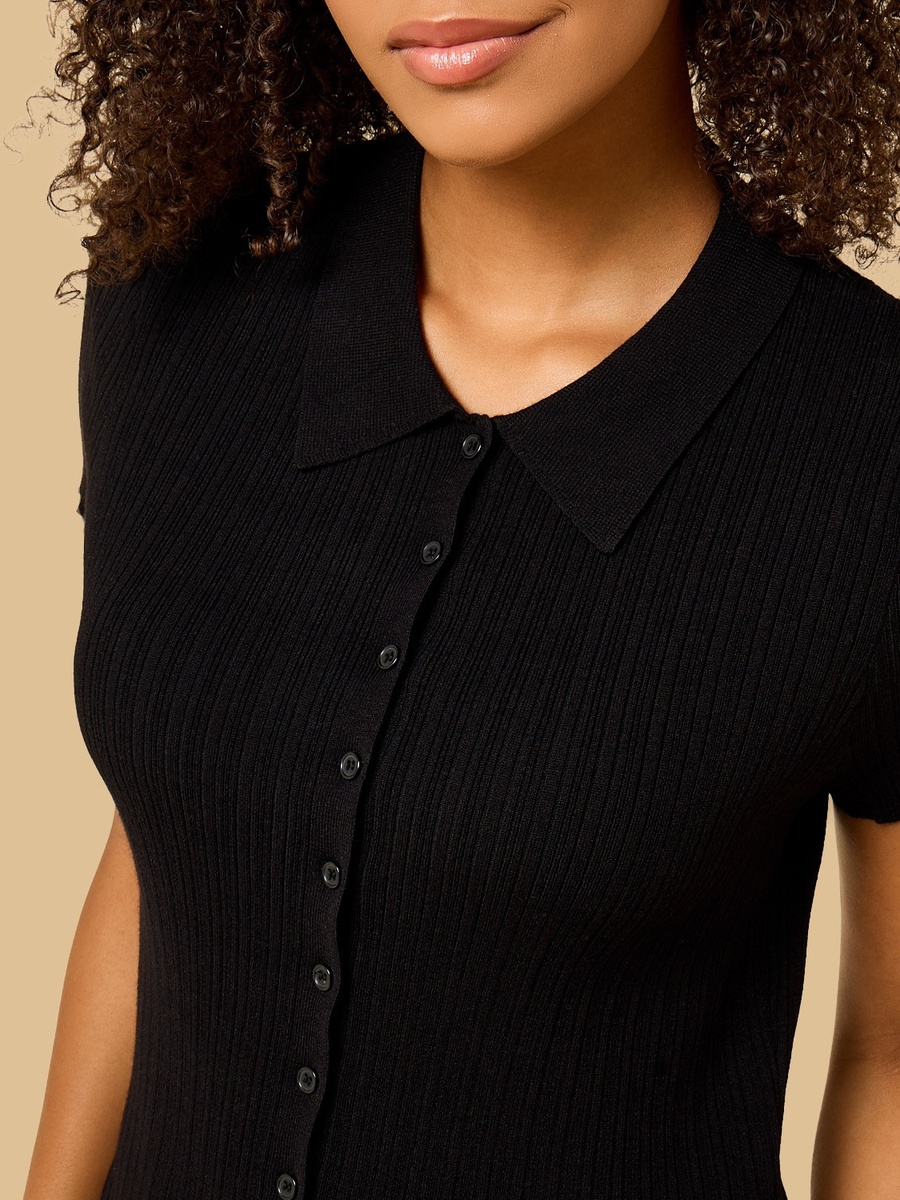 Textured Polo Top