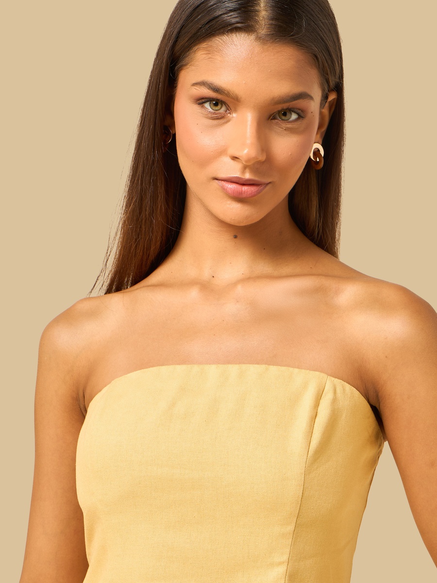 Linen Blend Tube Top