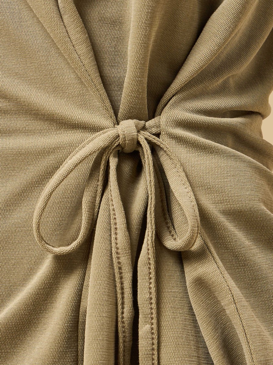 Extended Sleeves Top with Tie-Up