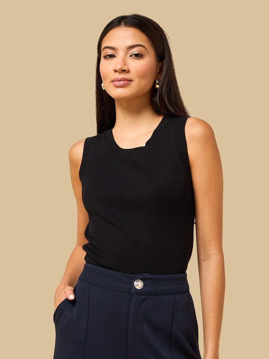 Ribbed Sleeveless Top