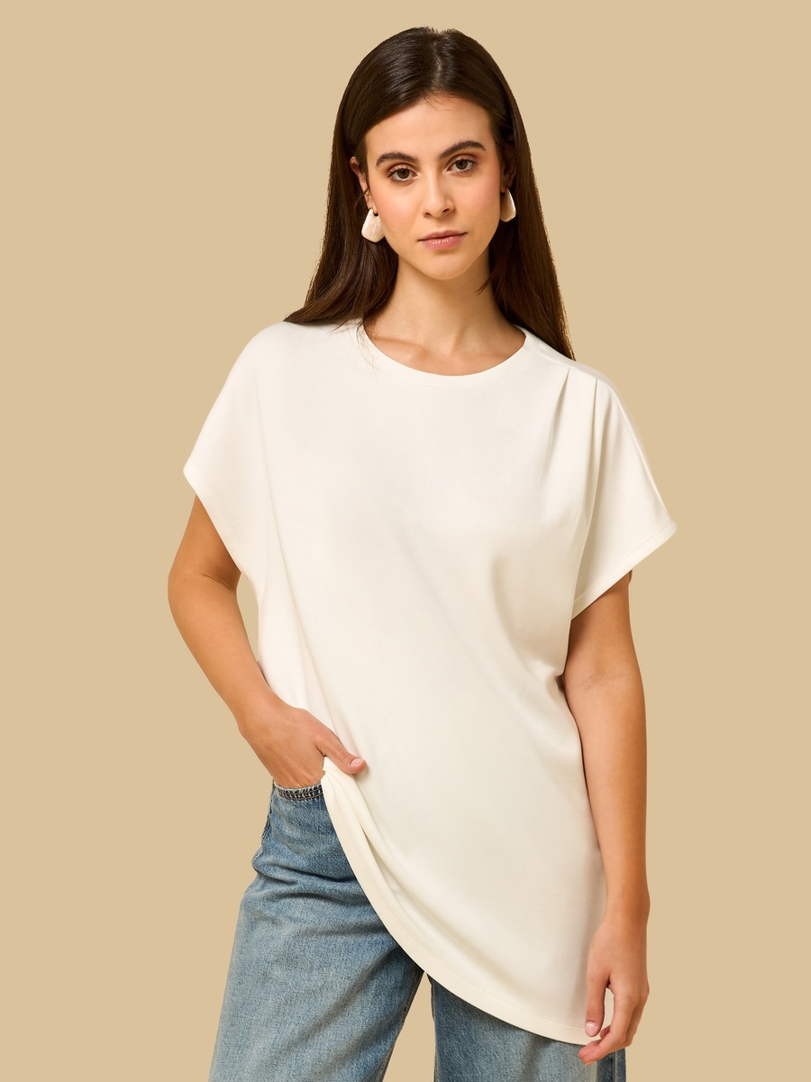 Ruched Detail Modal Top