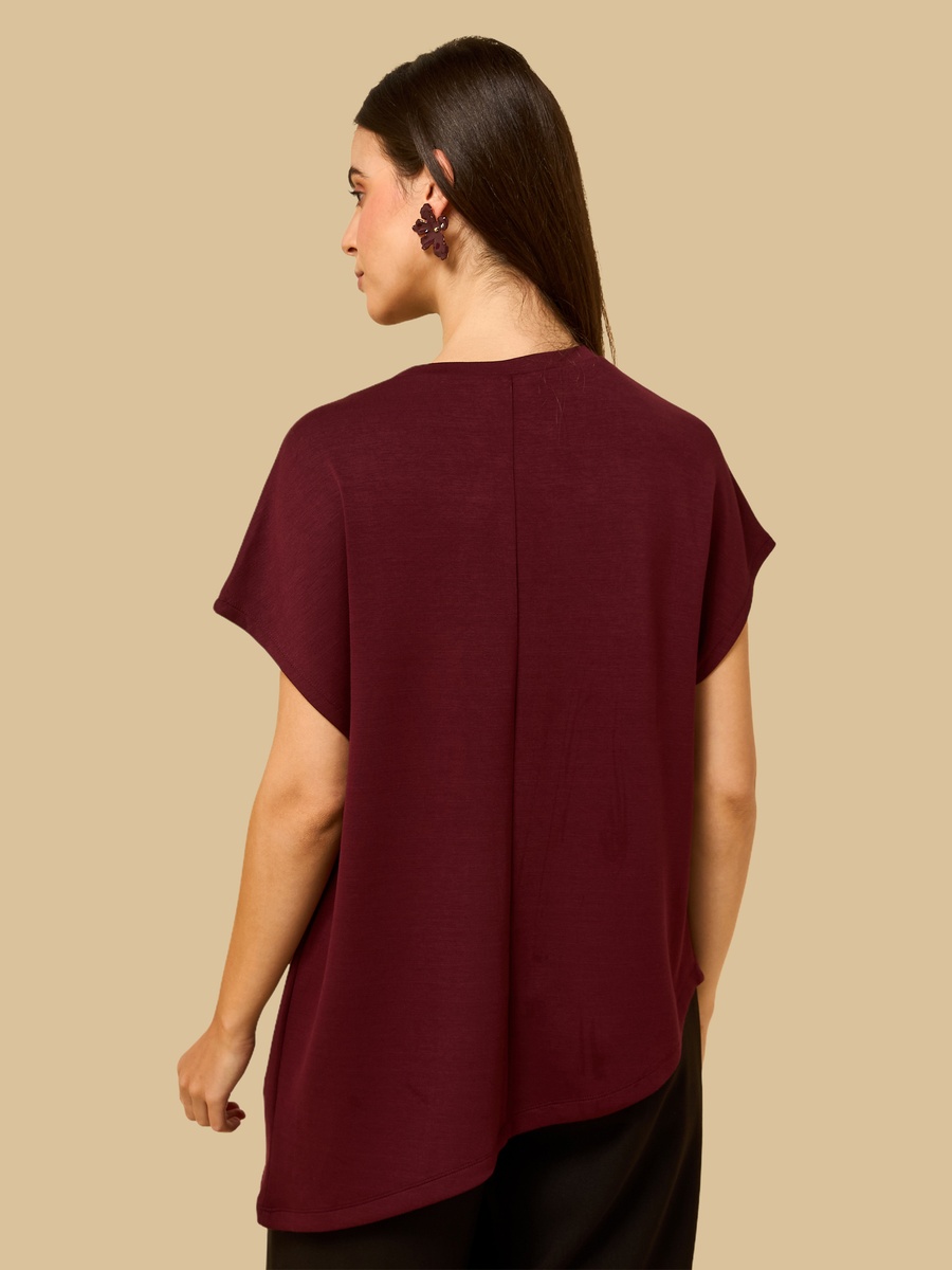 Ruched Detail Modal Top