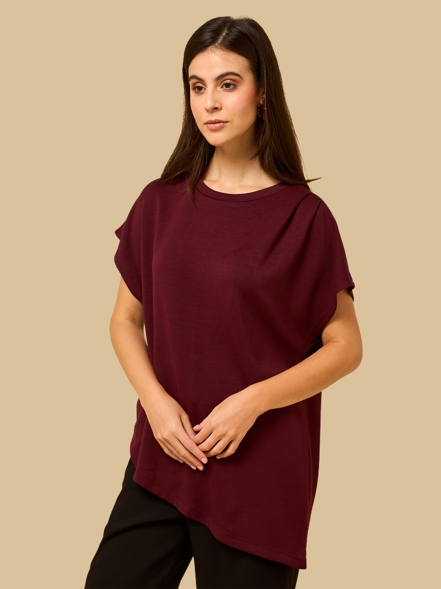 Ruched Detail Modal Top