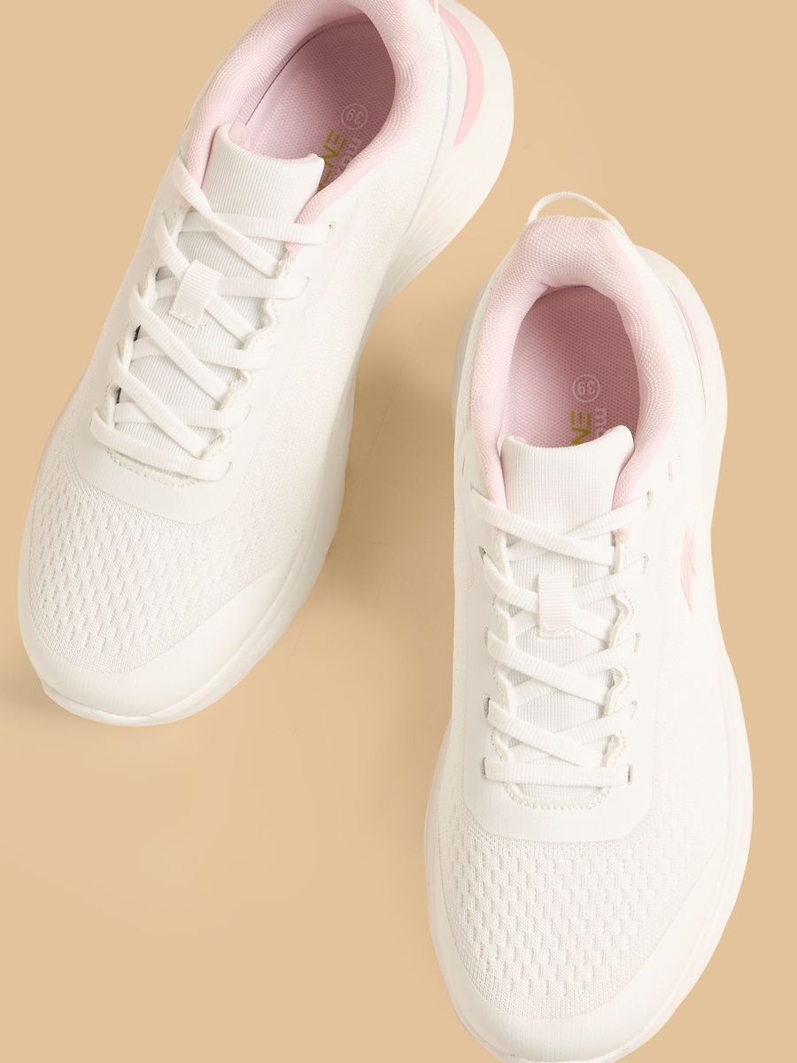 Panelled Lace-Up Sports Shoes