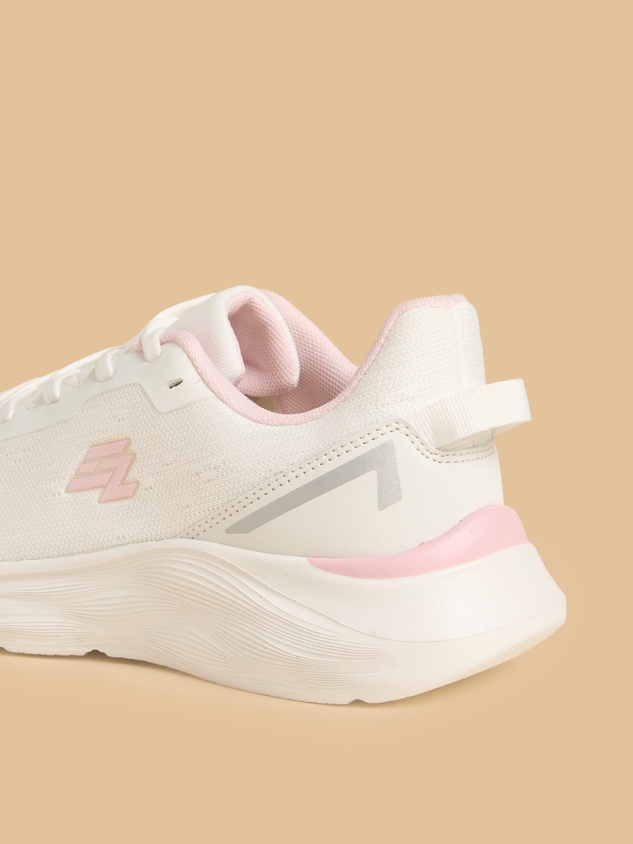 Panelled Lace-Up Sports Shoes