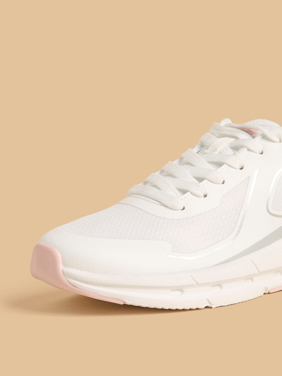 Panelled Lace-Up Sports Shoes