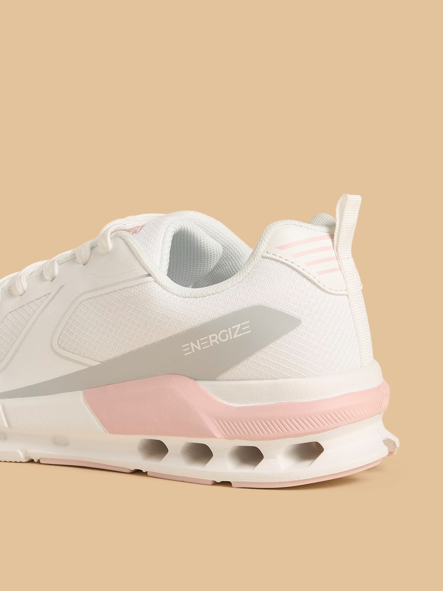 Panelled Lace-Up Sports Shoes