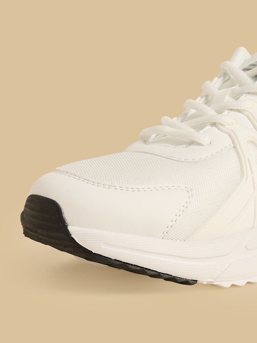 Panelled Lace-Up Sports Shoes