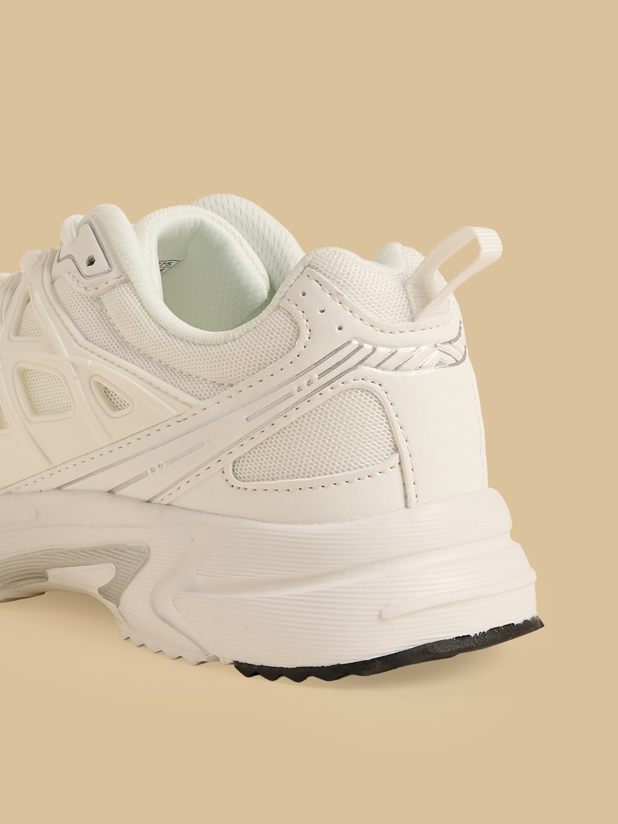 Panelled Lace-Up Sports Shoes