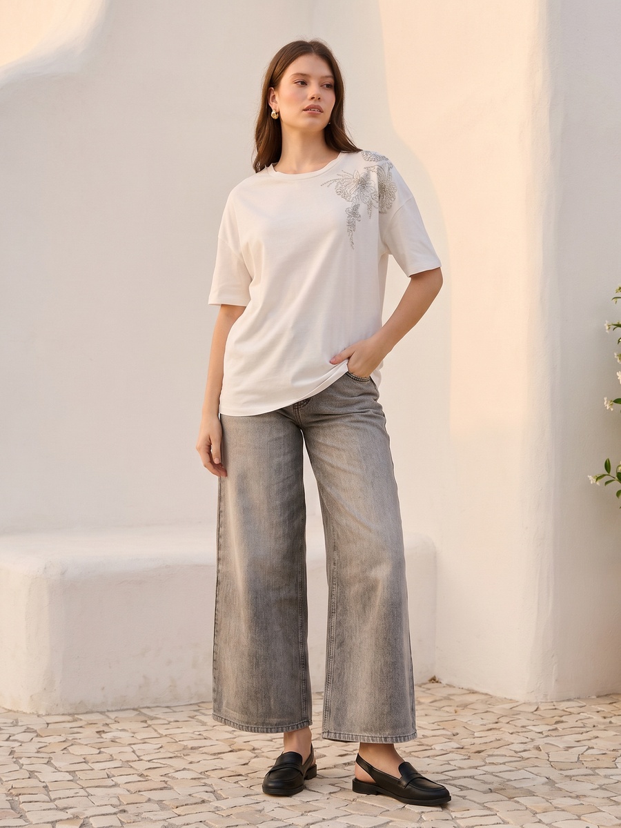 Bead Embellished T-Shirt