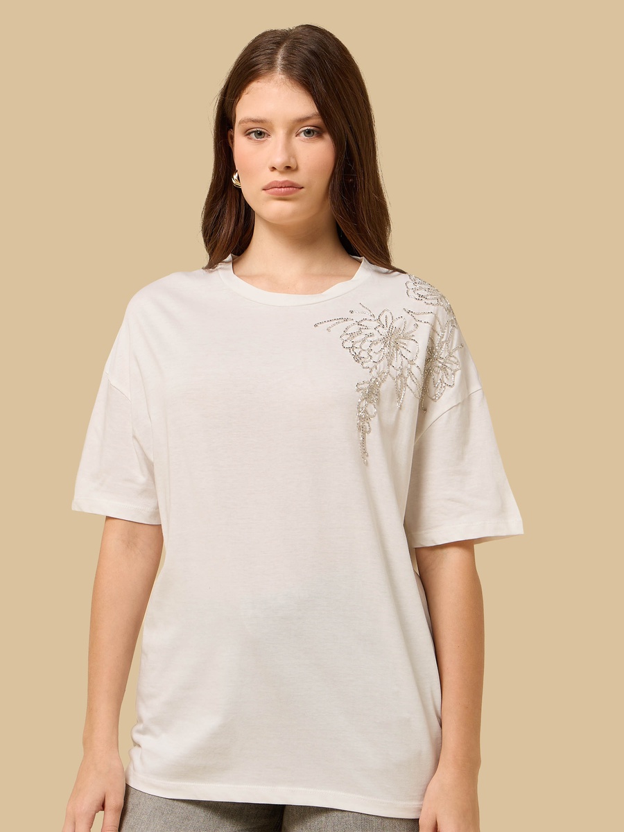 Bead Embellished T-Shirt