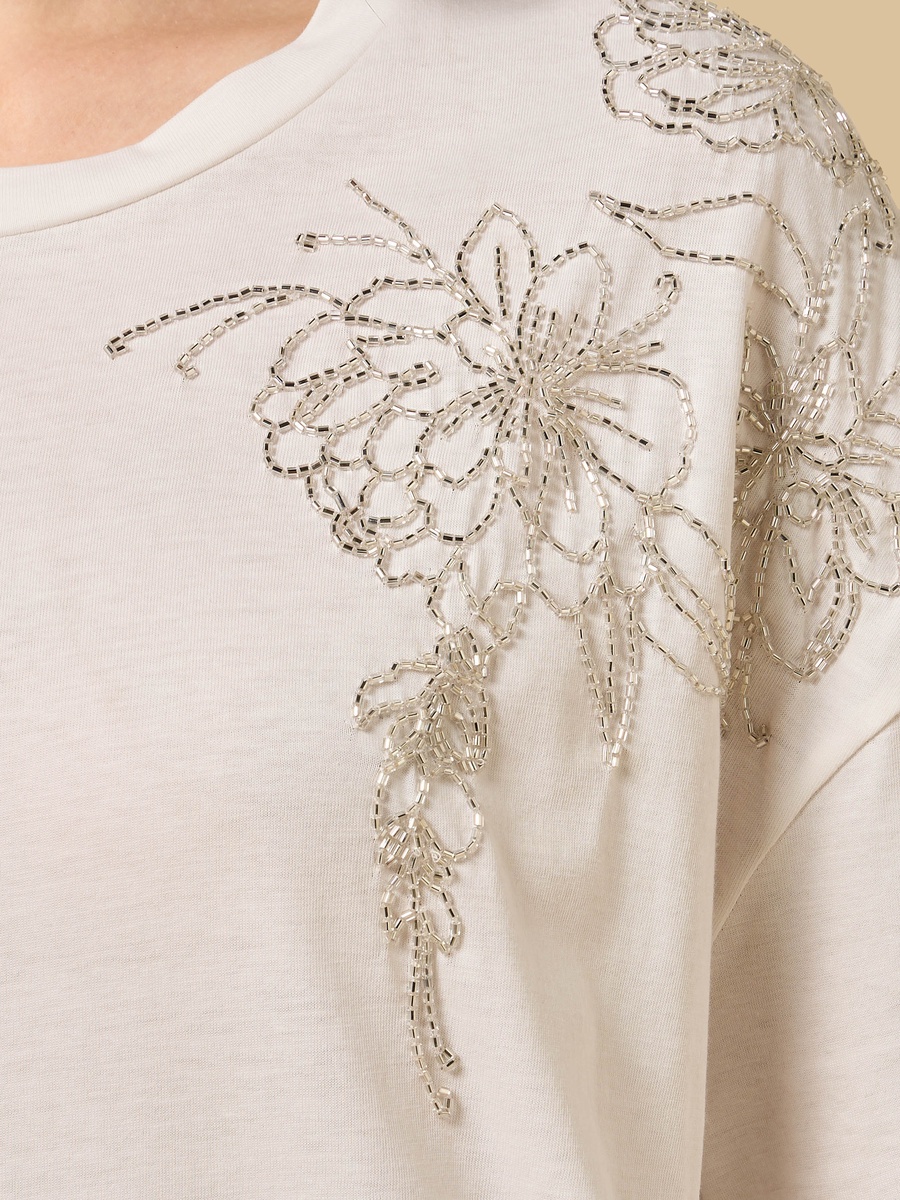 Bead Embellished T-Shirt