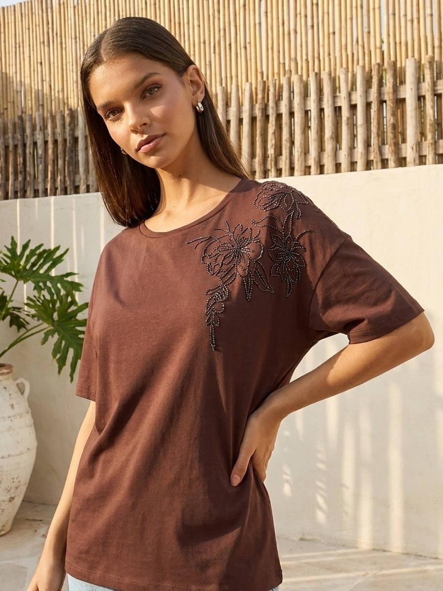 Bead Embellished T-Shirt