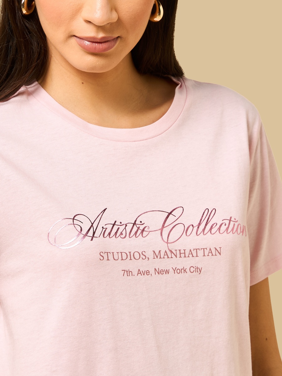 Typographic Print T-Shirt