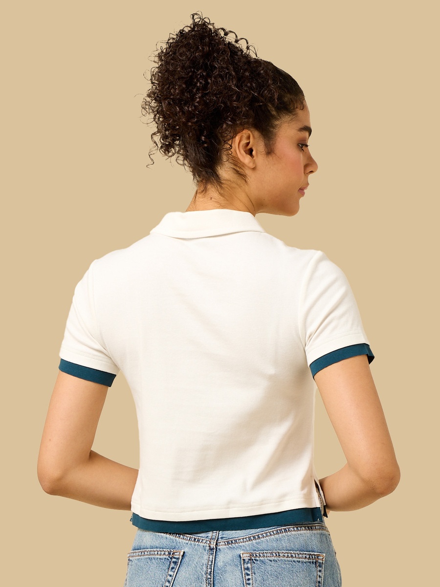 Contrast Trim Polo T-Shirt