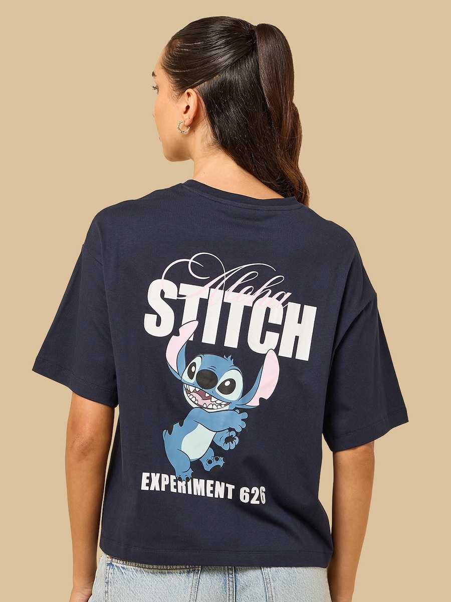 Stitch Print Boxy T-Shirt