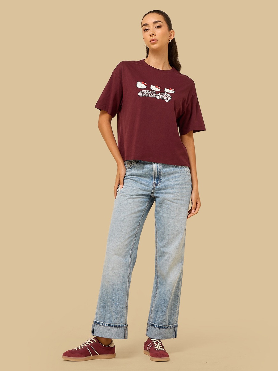 Hello Kitty Print Boxy T-Shirt