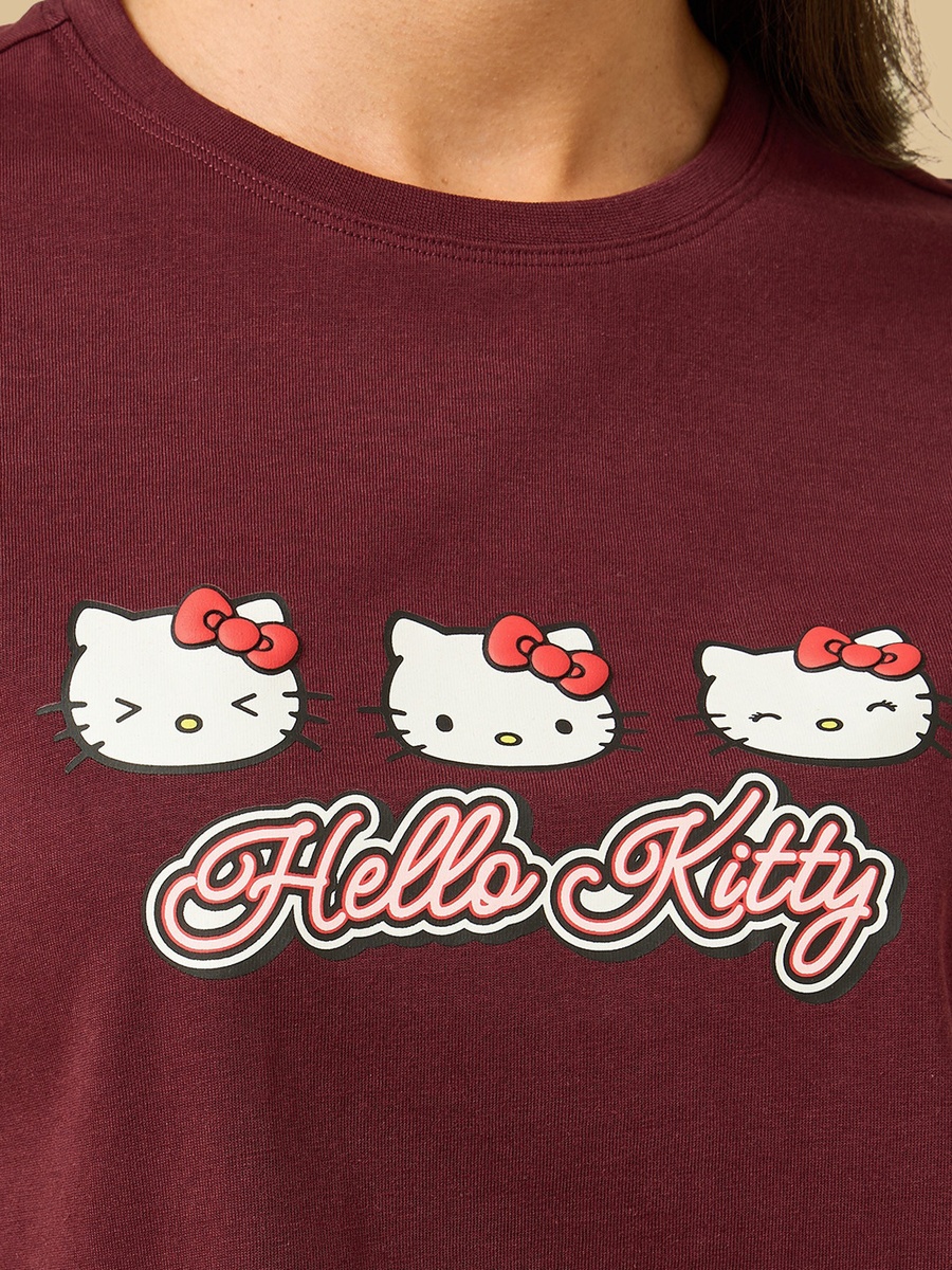Hello Kitty Print Boxy T-Shirt