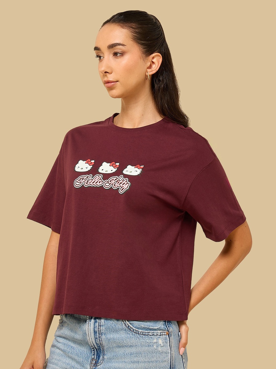 Hello Kitty Print Boxy T-Shirt