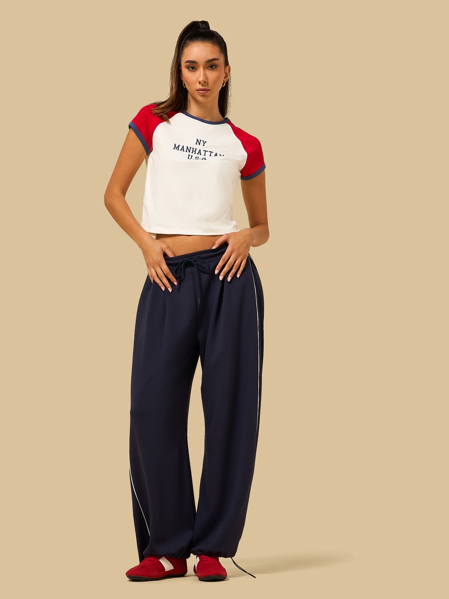 Manhattan Print Raglan Sleeves T-Shirt