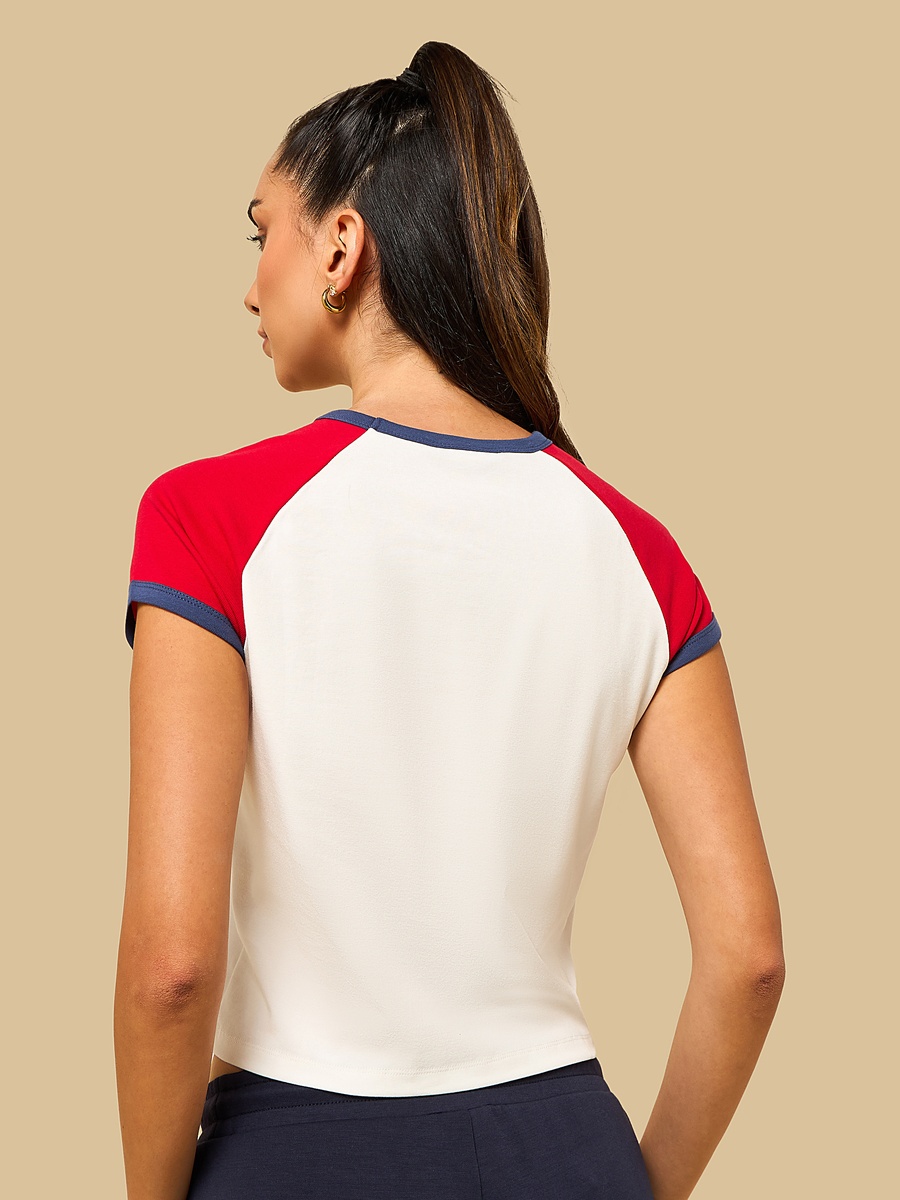 Manhattan Print Raglan Sleeves T-Shirt
