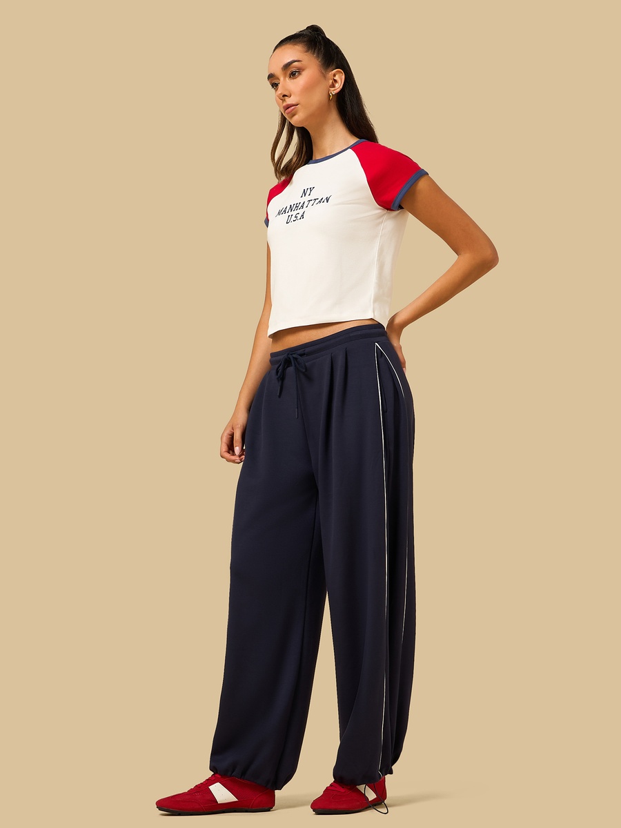 Manhattan Print Raglan Sleeves T-Shirt