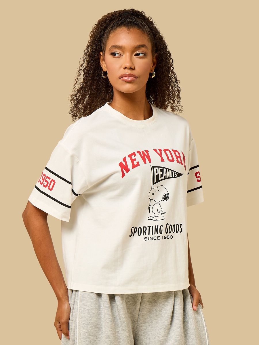 Snoopy Print Oversized T-Shirt