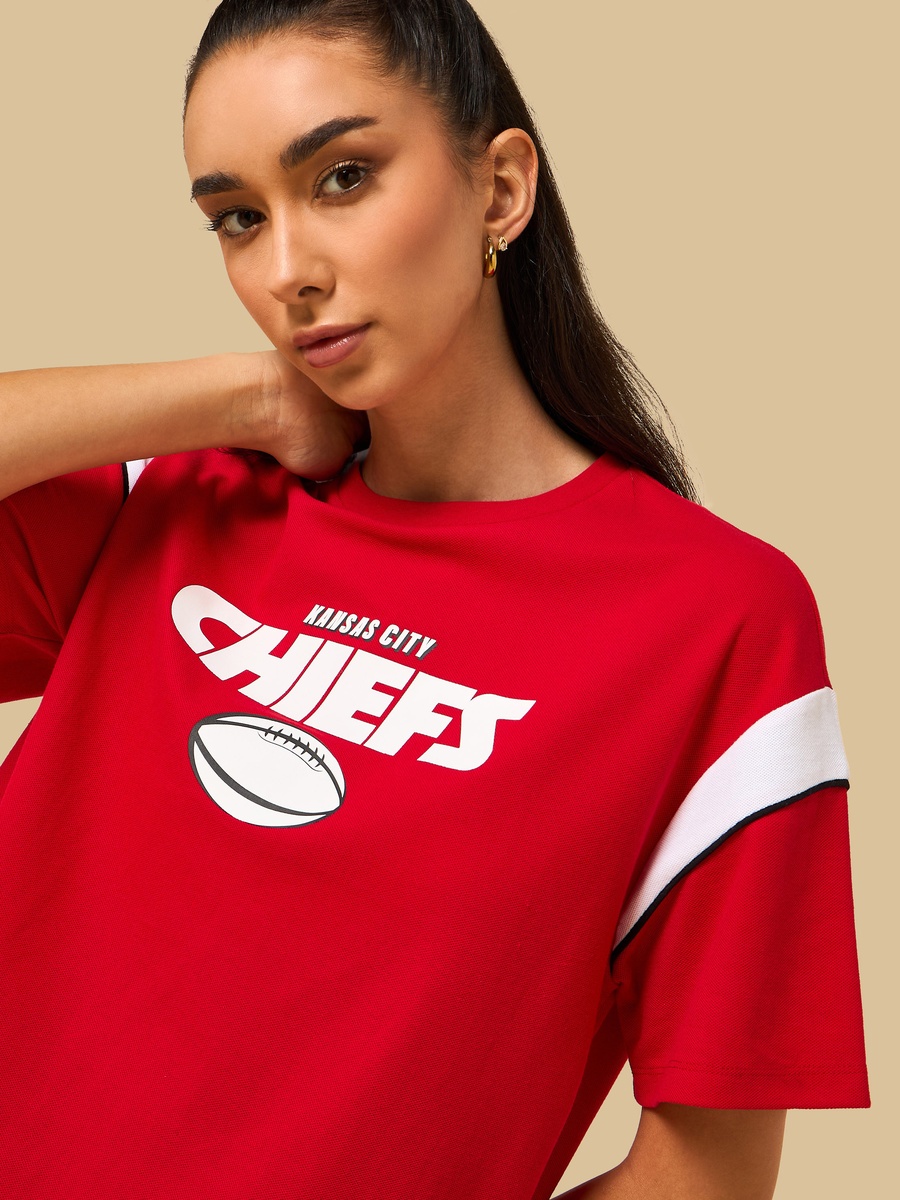 Kansas City Chiefs Print Oversized T-Shirt