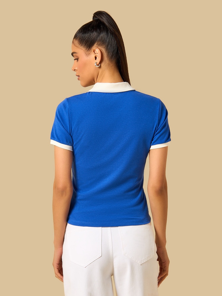New York Print Fitted Polo T-Shirt