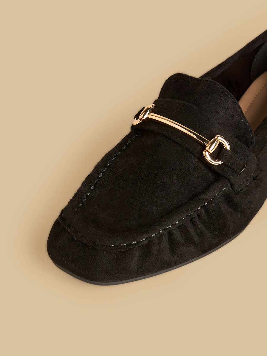 Metallic Accent Loafers