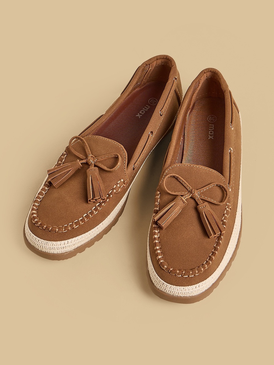 Bow Accent Slip-On Loafers