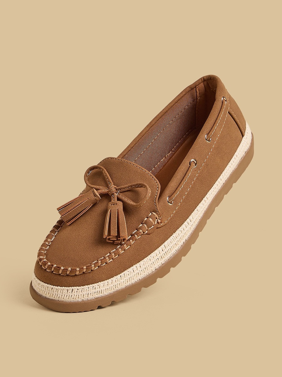 Bow Accent Slip-On Loafers
