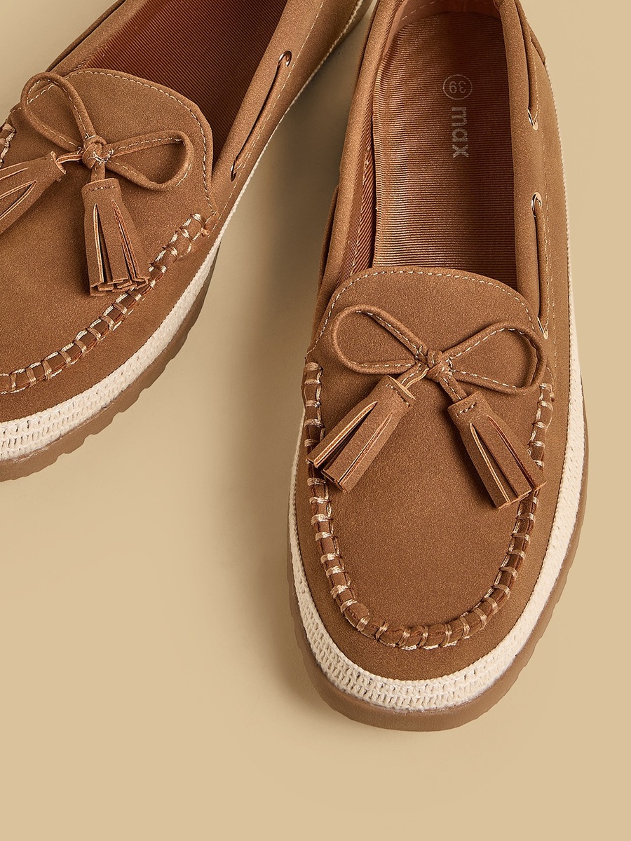 Bow Accent Slip-On Loafers