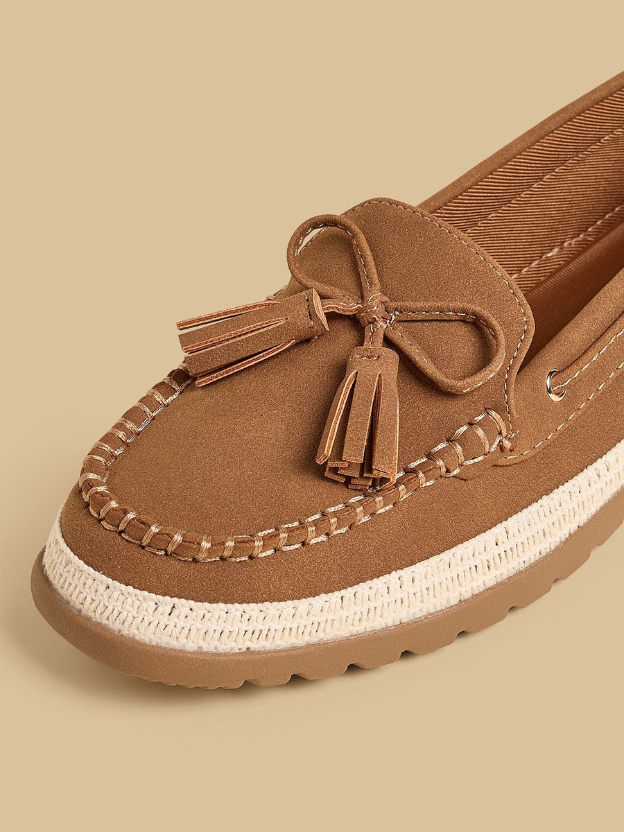 Bow Accent Slip-On Loafers