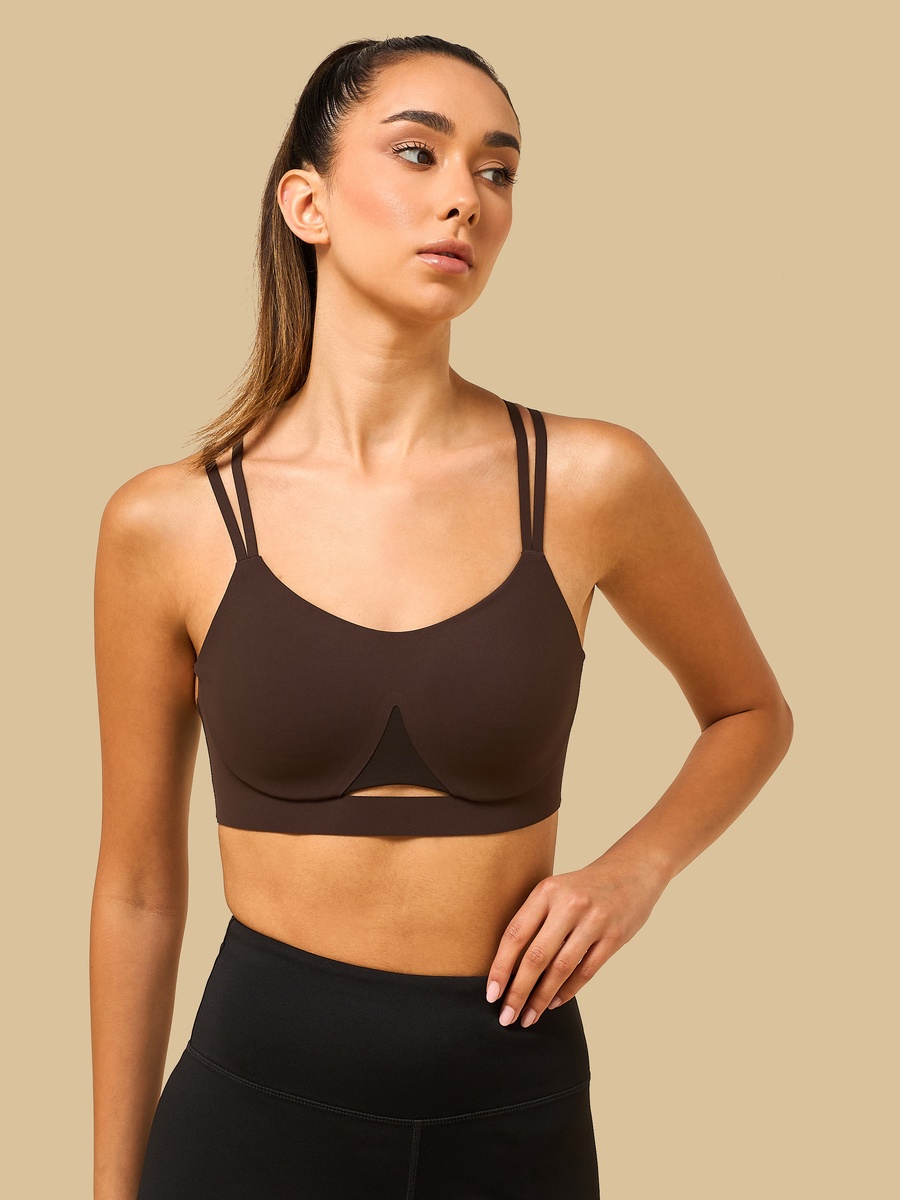 Mesh Insert Compression Bra