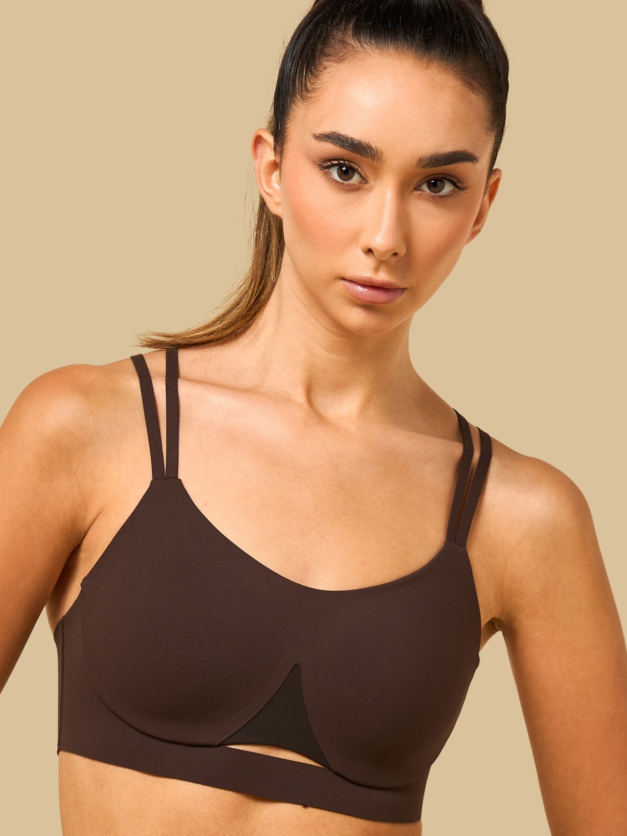 Mesh Insert Compression Bra