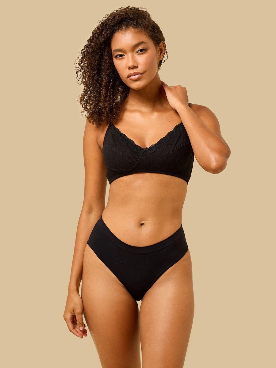 Pack of 2 - Ribbed Non-Padded Bra