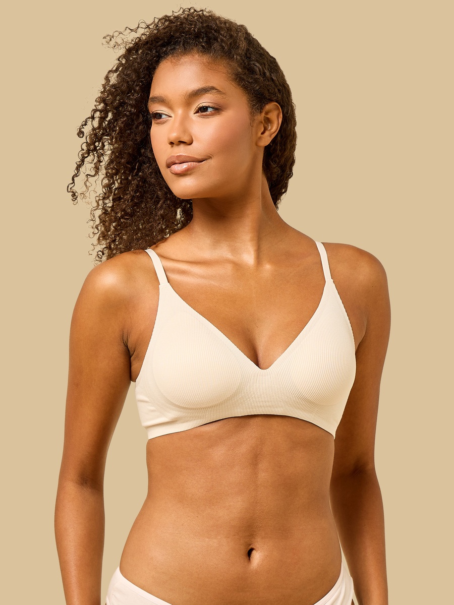 Ribbed Non-Wired Comfort Bra