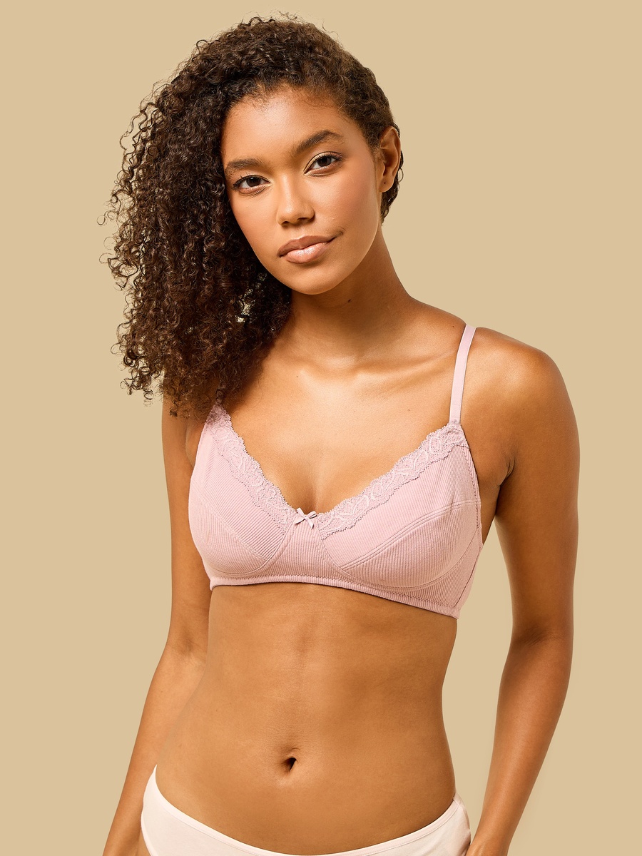 Pack of 2 - Ribbed Non-Padded Bra